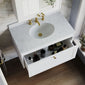 Farlow Shaker Wall Mounted 800mm 1-Drawer Basin Vanity Unit - Satin White
