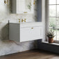 Farlow Shaker Wall Mounted 800mm 1-Drawer Basin Vanity Unit - Satin White