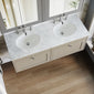 Farlow Shaker Wall Mounted 1200mm 2-Drawer Basin Vanity Unit - Pebble Grey