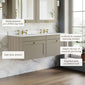 Farlow Shaker Wall Mounted 1200mm 2-Drawer Basin Vanity Unit - Pebble Grey