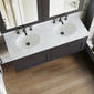 Farlow Shaker Wall Mounted 1200mm 2-Drawer Basin Vanity Unit - Satin Soft Black
