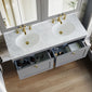 Farlow Shaker Wall Mounted 1200mm 2-Drawer Basin Vanity Unit - Satin Grey