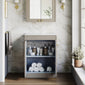Farlow Shaker Floor Standing 600mm 2-Door Vanity with Marble Countertop - Pebble Grey