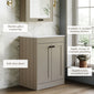 Farlow Shaker Floor Standing 800mm 2-Door Vanity with Marble Countertop - Pebble Grey