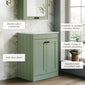 Farlow Shaker Floor Standing 800mm 2-Door Vanity with Marble Countertop - Satin Green