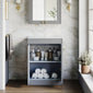 Farlow Shaker Floor Standing 600mm 2-Door Vanity with Marble Countertop - Satin Grey