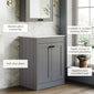 Farlow Shaker Floor Standing 800mm 2-Door Vanity with Marble Countertop - Satin Grey