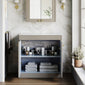 Farlow Shaker Floor Standing 800mm 2-Door Vanity with Marble Countertop - Pebble Grey