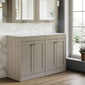 Farlow Shaker Floor Standing 1200mm 4-Door Vanity with Marble Countertop - Pebble Grey