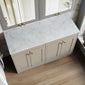 Farlow Shaker Floor Standing 1200mm 4-Door Vanity with Marble Countertop - Pebble Grey