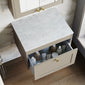 Farlow Shaker Wall Mounted 600mm 1-Drawer Vanity with Marble Countertop - Pebble Grey