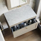 Farlow Shaker Wall Mounted 800mm 1-Drawer Vanity with Marble Countertop - Pebble Grey