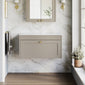 Farlow Shaker Wall Mounted 800mm 1-Drawer Vanity with Marble Countertop - Pebble Grey