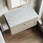 Farlow Shaker Wall Mounted 800mm 1-Drawer Vanity with Marble Countertop - Pebble Grey