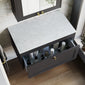 Farlow Shaker Wall Mounted 800mm 1-Drawer Vanity with Marble Countertop - Satin Soft Black
