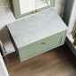 Farlow Shaker Wall Mounted 800mm 1-Drawer Vanity with Marble Countertop - Satin Green