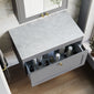Farlow Shaker Wall Mounted 800mm 1-Drawer Vanity with Marble Countertop - Satin Grey
