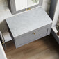 Farlow Shaker Wall Mounted 800mm 1-Drawer Vanity with Marble Countertop - Satin Grey