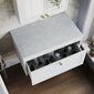 Farlow Shaker Wall Mounted 800mm 1-Drawer Vanity with Marble Countertop - Satin White