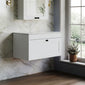 Farlow Shaker Wall Mounted 800mm 1-Drawer Vanity with Marble Countertop - Satin White