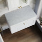 Farlow Shaker Wall Mounted 800mm 1-Drawer Vanity with Marble Countertop - Satin White