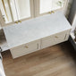 Farlow Shaker Wall Mounted 1200mm 2-Drawer Vanity with Marble Countertop - Pebble Grey