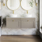 Farlow Shaker Wall Mounted 1200mm 2-Drawer Vanity with Marble Countertop - Pebble Grey