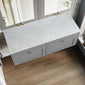 Farlow Shaker Wall Mounted 1200mm 2-Drawer Vanity with Marble Countertop - Satin Grey
