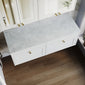 Farlow Shaker Wall Mounted 1200mm 2-Drawer Vanity with Marble Countertop - Satin White