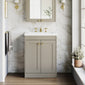 Farlow Shaker Floor Standing 600mm 2-Door Basin Vanity Unit - Pebble Grey