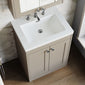 Farlow Shaker Floor Standing 600mm 2-Door Basin Vanity Unit - Pebble Grey