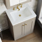 Farlow Shaker Floor Standing 600mm 2-Door Basin Vanity Unit - Pebble Grey