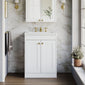 Farlow Shaker Floor Standing 600mm 2-Door Basin Vanity Unit - Satin White