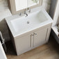 Farlow Shaker Floor Standing 800mm 2-Door Basin Vanity Unit - Pebble Grey