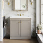 Farlow Shaker Floor Standing 800mm 2-Door Basin Vanity Unit - Pebble Grey