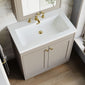 Farlow Shaker Floor Standing 800mm 2-Door Basin Vanity Unit - Pebble Grey