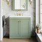 Farlow Shaker Floor Standing 800mm 2-Door Basin Vanity Unit - Satin Green