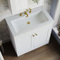Farlow Shaker Floor Standing 800mm 2-Door Basin Vanity Unit - Satin White