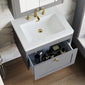Farlow Shaker Wall Mounted 600mm 1-Drawer Basin Vanity Unit - Satin Grey