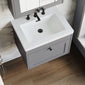 Farlow Shaker Wall Mounted 600mm 1-Drawer Basin Vanity Unit - Satin Grey
