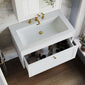 Farlow Shaker Wall Mounted 800mm 1-Drawer Basin Vanity Unit - Satin White
