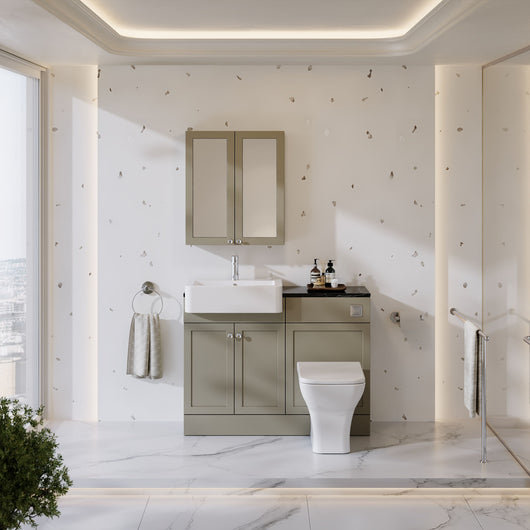  Thaxton Door Complete WC Combination Pack - Pebble Grey