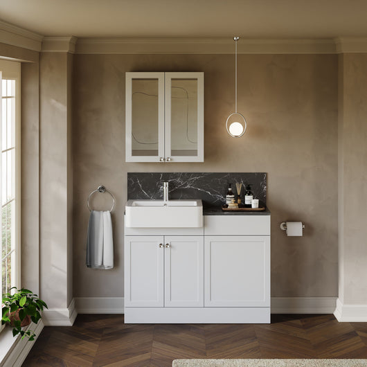  Thaxton Door WC Combination Pack - Matt White - welovecouk