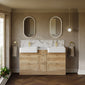 Thaxton 1500mm 7-Drawer Double Basin Vanity Unit - Autumn Oak
