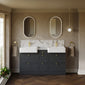 Thaxton 1500mm 7-Drawer Double Basin Vanity Unit - Soft Black