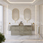 Thaxton 1500mm 7-Drawer Double Basin Vanity Unit - Pebble Grey