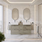 Thaxton 1500mm 7-Drawer Double Basin Vanity Unit - Pebble Grey