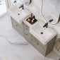 Thaxton 1500mm 7-Drawer Double Basin Vanity Unit - Pebble Grey