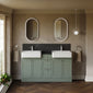Thaxton 1500mm 4-Door 3-Drawer Double Basin Vanity Unit - Fern Green