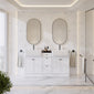 Thaxton 1500mm 4-Door 3-Drawer Double Basin Vanity Unit - Matt White